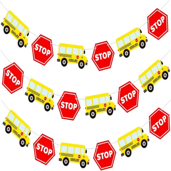 2PCS School Bus Cutout Banners {1}