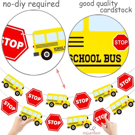 2PCS School Bus Cutout Banners {3}
