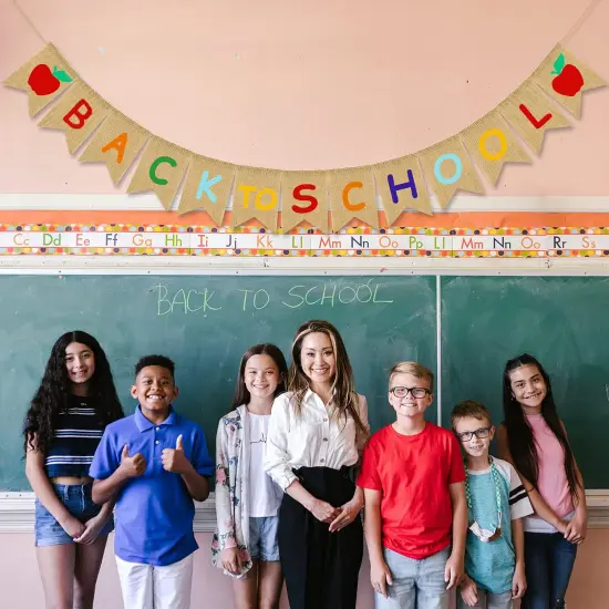 Back to School Burlap Banner First Day of School {4}