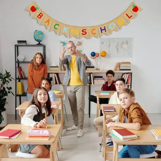 Back to School Burlap Banner First Day of School {5}