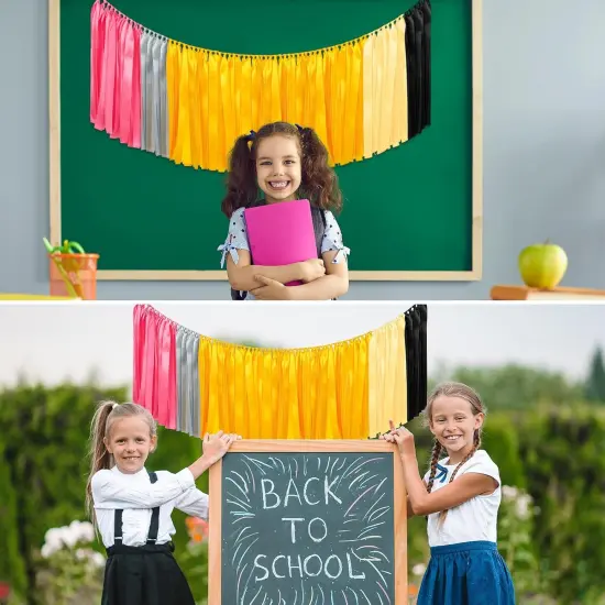 Back to School Decorations Pencil Ribbon Garland Yellow Pencil Hanging Tassel Garland 40 Inches {3}