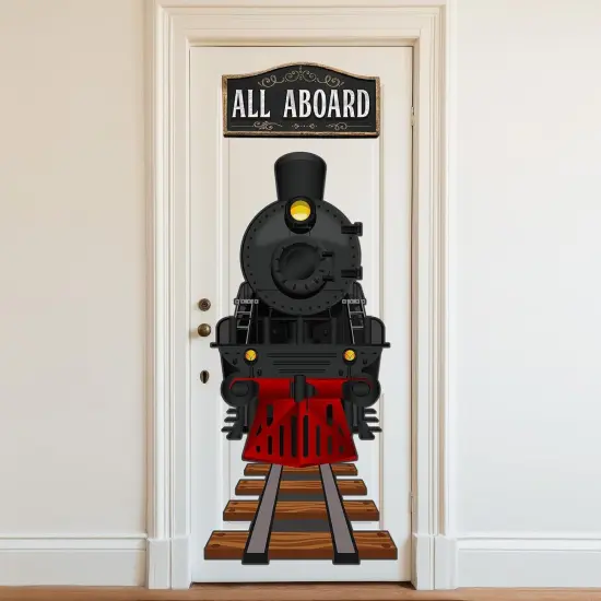 Train Classroom Door Decorating Kit 39 x 18 Inches {1}