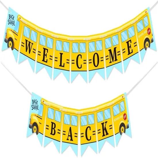 Back to School Banner School Bus {1}