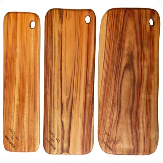 HomeRoots Natural Wood Camphor Laurel Wood Natural Rounded Rectangle Cutting Board {1}