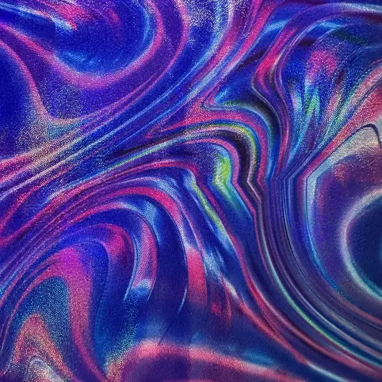 1 Yard Volcano Abstract Rainbow Polyester Spandex Fabric 58/60 Inch Width Orange Green Combo {5}