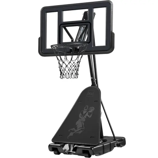 Best Choice Products Adjustable 4.4-10ft Basketball Hoop, Portable Goal w/Shatterproof Backboard, Ball Return White {7}
