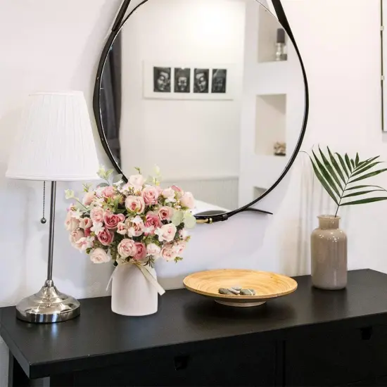 Elegant Artificial Silk Rose Bouquet with Vase &ndash; Perfect for Home, Office & Event D&eacute;cor {6}