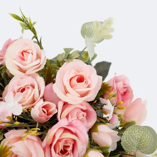 Elegant Artificial Silk Rose Bouquet with Vase &ndash; Perfect for Home, Office & Event D&eacute;cor {2}