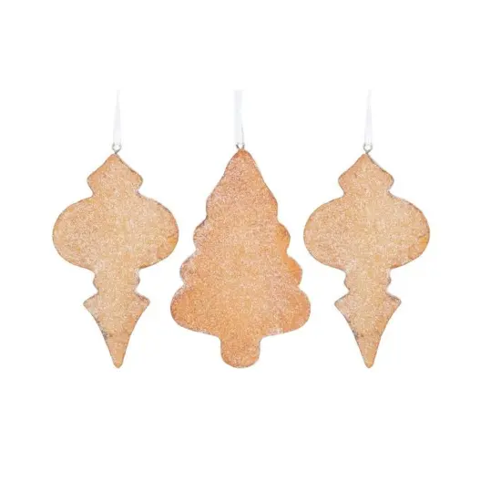 4.5" White Icing Gingerbread Ornaments (Asst 3) {2}