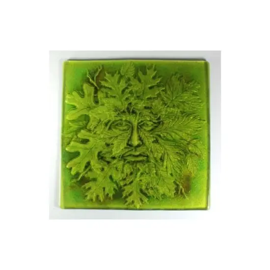 12&rdquo; x 12" x 0.5" Greenman Texture Glass Fusing Kiln Mold {2}