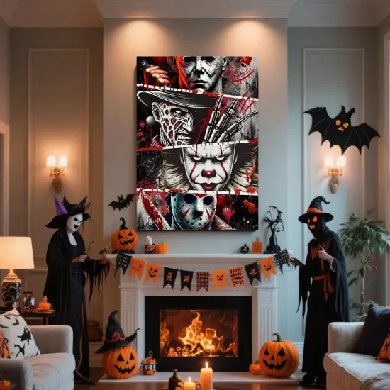 DIY Halloween Diamond Art Kits, 5D Horror Diamond Painting - 11.8x15.8in {2}