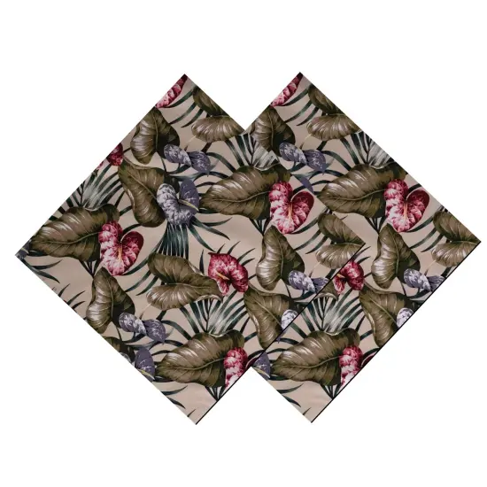 1 Yard Elephant Ear & Palm Leaves Upholstery Fabric 100% Cotton 56-58 Inches Wide {4}