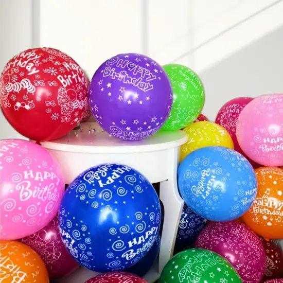 100 Pcs 12 Inch Colorful Latex Balloons {1}