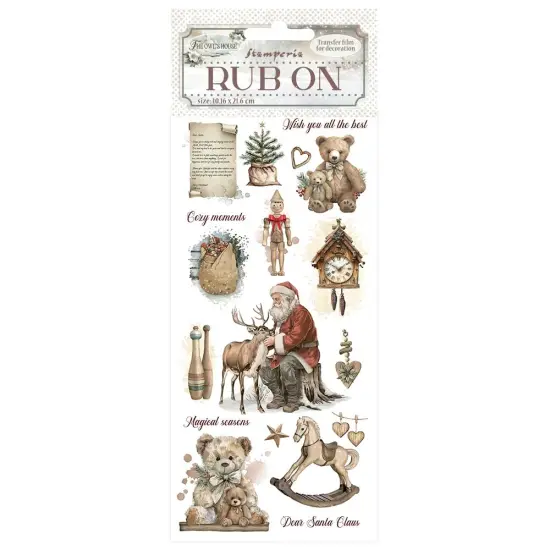 Stamperia Rub-On 4"X8.5"-The Owl's House Teddy Bears {1}