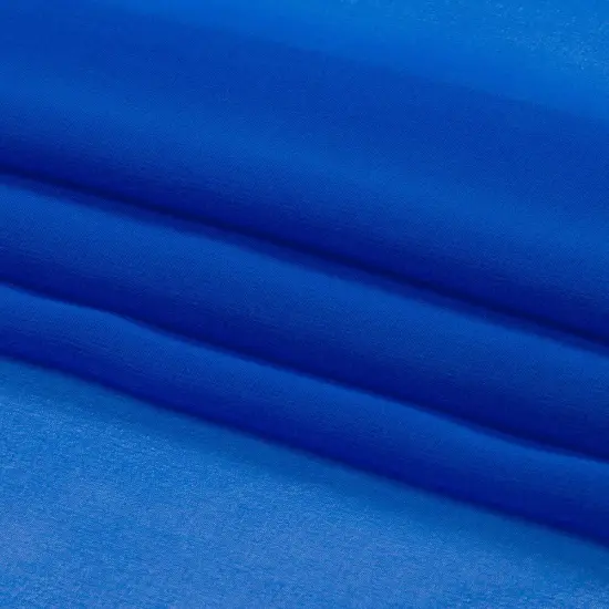 1 Yard Mood Designer Silk Chiffon, Princess Blue Sheer Lightweight Fabric for Dresses & Scarves 44 Inches Wide {4}