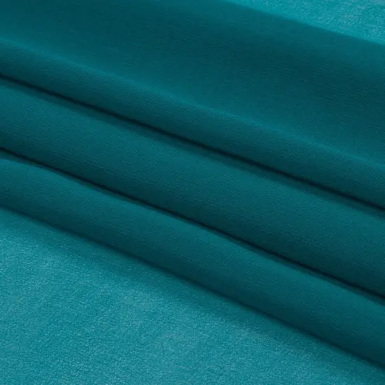 1 Yard Deep Teal Silk Chiffon Premium Solid Lightweight 44 Inch Width {1}