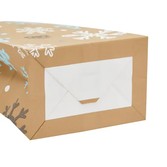 36 Pack Bulk Snowflakes Christmas Gift Bags, 5.15 x 3.2 x 8.5 Inch Christmas Goody Bags for Kids, Holiday Party Favor for Gifts, Treats, and Snacks {3}