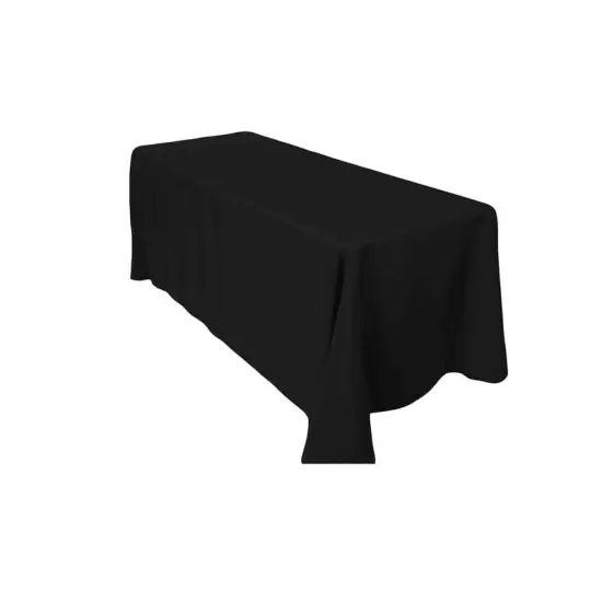 90" x 132" Polyester 6Ft Tablecloth 6ft Table Drape {3}