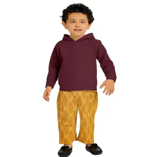 Gildan&reg; Heavy Blend Youth Hooded Long Sleeve Sweatshirt Maroon {1}