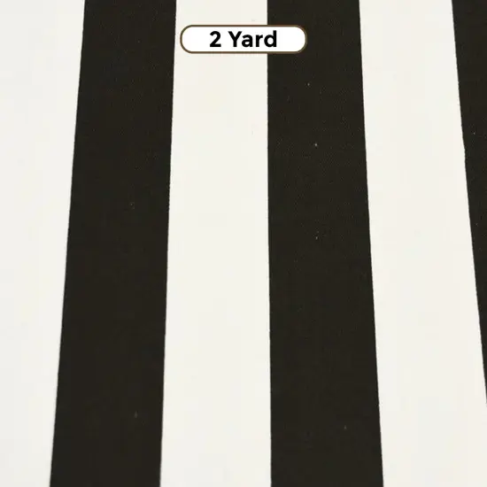 10 Oz 100% Cotton Canvas 2" Stripe 60" Wide Outdoor Fabric Black {1}
