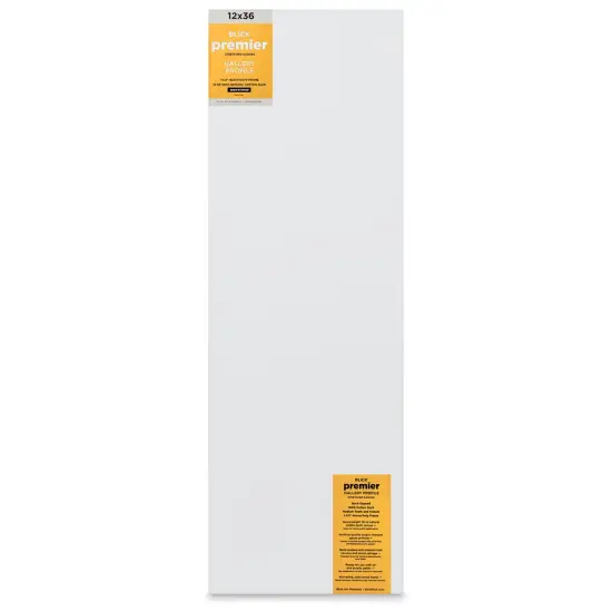 Blick Premier Stretched Cotton Canvas -Gallery Profile, Back-Stapled, 12" x 36" {1}