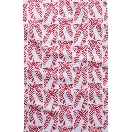 STRIPED BOWS TEA TOWEL {1}