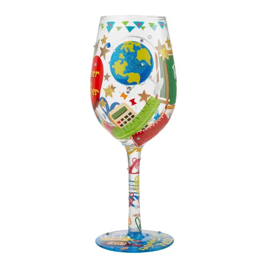 Enesco Lolita Super Teacher Wine Glass {4}