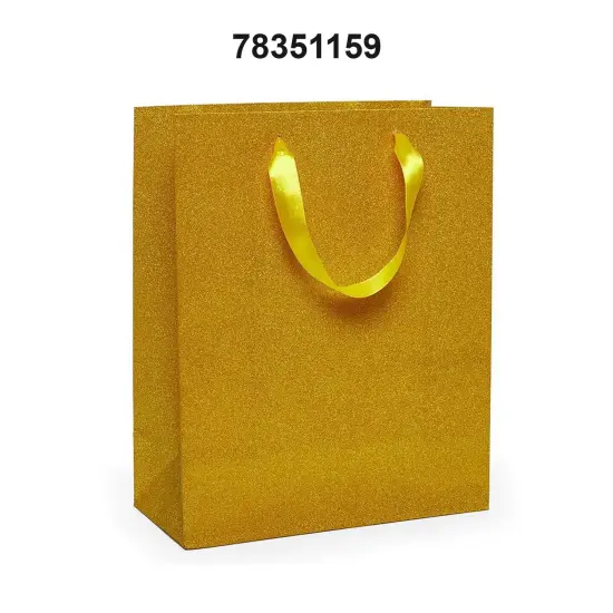 Glitter Grain Euro Totes 10 1/4'' x 4 3/4'' x 12 5/8'' for Stylish Packaging Gold {3}