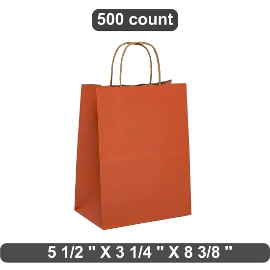 Tinted Kraft Shopping Bag Compact & Durable 5.5" x 3.25" x 8.375" {1}