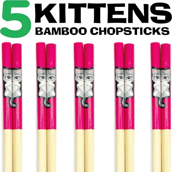 Kitten GAMAGO Cast Bamboo Chopsticks | Set of 4 {3}
