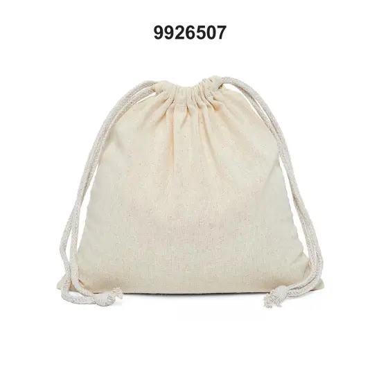 Convenient 5" x 7" Plain Cotton Muslin Pouch {2}