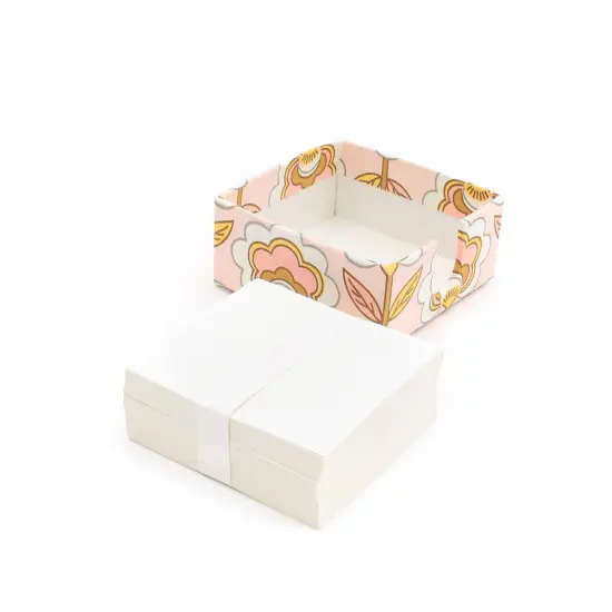 Handmade Paper Memo Slip Gift Box - Peach-3 X 1.5 Inch {5}