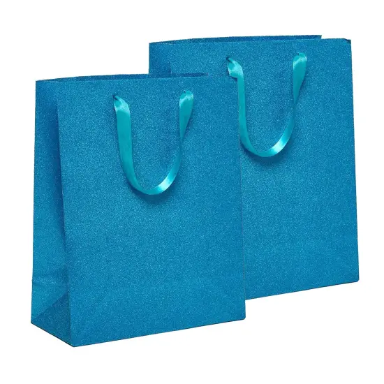 Glitter Grain Euro Totes 7'' x 3 7/8'' x 9 1/16'' for Special Occasions Turquoise {6}