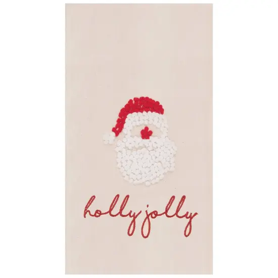 HOLLY JOLLY SANTA TOWEL {1}