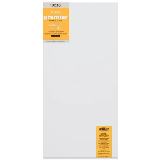 Blick Premier Stretched Cotton Canvas - Gallery Profile, Back-Stapled, 18" x 36" {1}