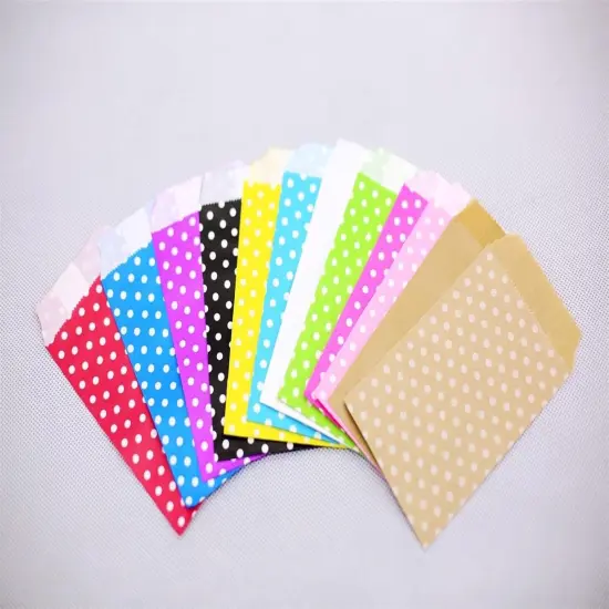 Small Dots Gift Bags Compact and Spacious 6 3/8" x 8 1/2" {6}