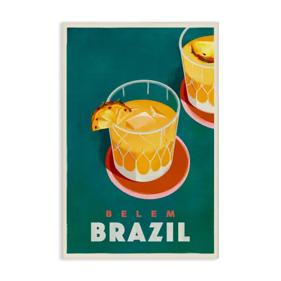 Stupell Industries Belem Brazil Cocktail Canvas Wall Art Design by The Whiskey Ginger {7}