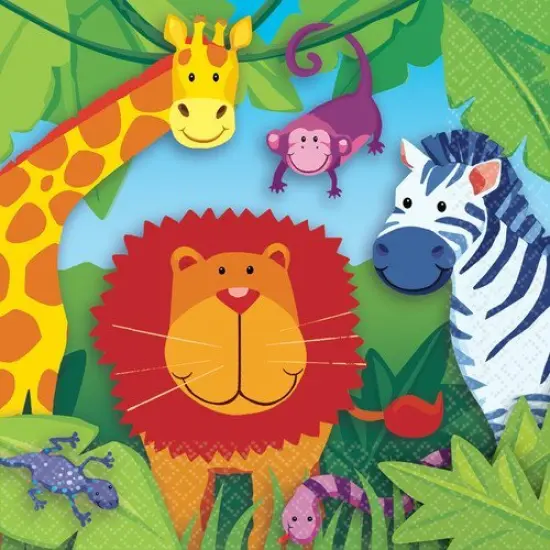 Jungle Animals ~ Edible Icing Image Cake Topper {1}