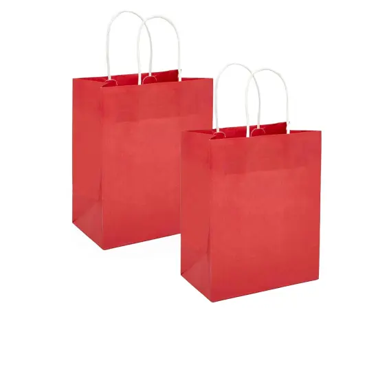 Elegant Glossy Bags 16'' x 6'' x 13'' Versatile Red {2}