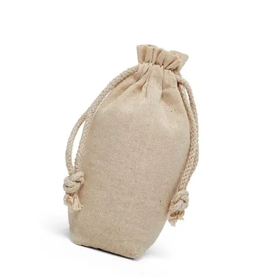 Cotton Muslin Gift Bags 7 1/2" x 4 3/4" x 3" {4}