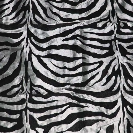Flocking Velvet Zebra on Taffeta Fabric 60" Wide for Curtains, Apparel & Costumes Teal Zebra {2}