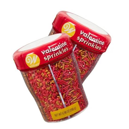 Wilton 6 Cell Metallic Valentine's Day Sprinkles Mix 6.98 oz. {2}