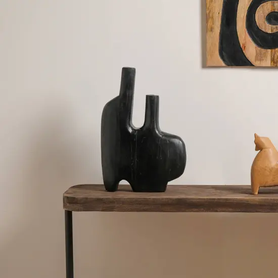 Decorative Reclaimed Wood Vase-17 inch Height {1}