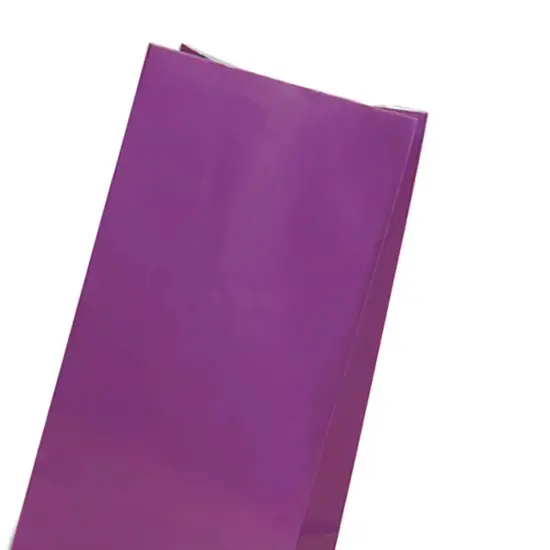 Colored Paper Bags 4 5/8'' x 2 3/8'' x 8 3/16'' Sealing Bags {5}