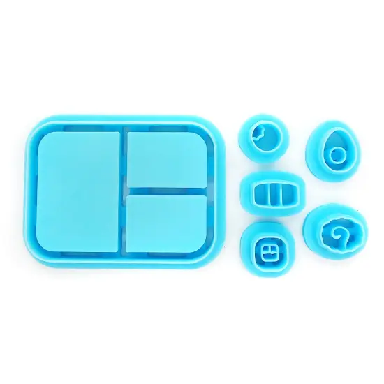 Sushi Bento Box Clay Cutter Set, 6 pcs, Cute Food Clay Shapes, Adorabilities {1}