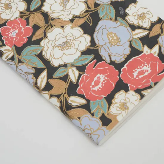 Flower Printed Handmade Paper Notebook - Pack of 6, 4 X 6 Inch {4}