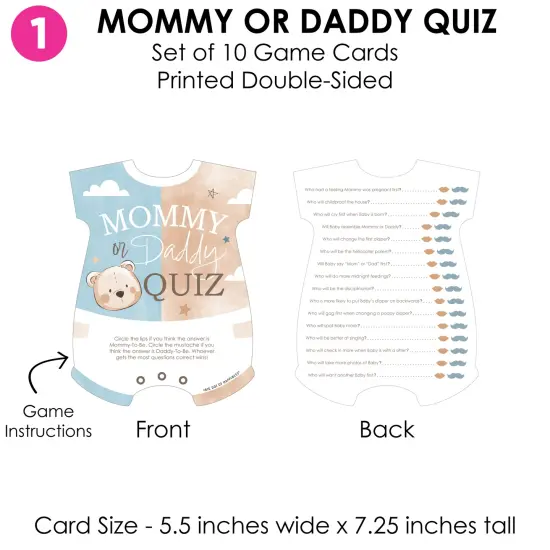 Big Dot of Happiness We Can Bearly Wait - 4 Teddy Bear Baby Shower Games - 10 Cards Each - Gamerific Bundle {5}