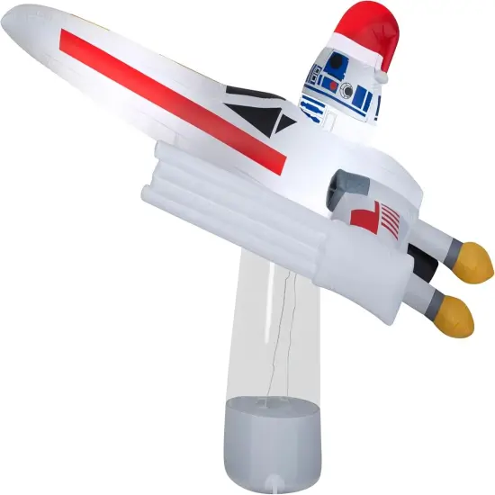 7' Gemmy Airblown Inflatable Disney Star Wars R2D2 In X-Wing Fighter Christmas Yard Decoration 118445-39453 {1}