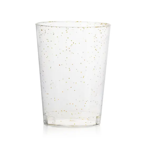 GOLD SPARKLE REUSABLE TUMBLERS {1}