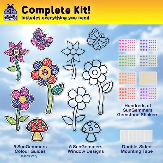 Suncatcher Gem Art for Kids Crafts - Easter Basket Stuffers for Kids 8-12 6-8, Valentines Day Gifts for 8 7 6 Year Old Girl Birthday Gift, Arts and Crafts for Kids Ages 4-8 8-12 6-8 Girls {4}